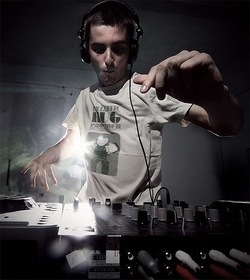 A DJ showcasing his mixing skills